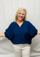 Load image into Gallery viewer, Navy Oversized Top
