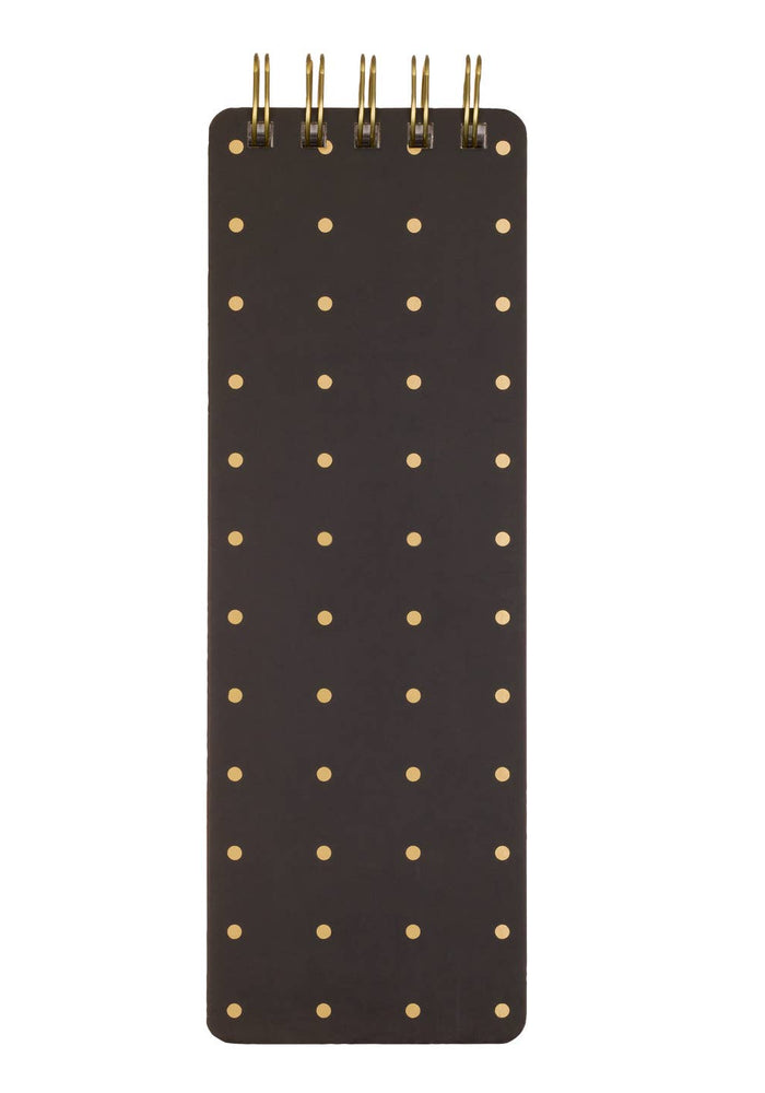 Black w/Gold Skinny Notepad