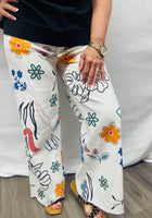 Load image into Gallery viewer, Cream Floral Jeans
