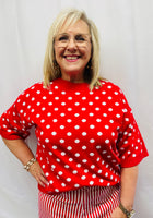 Load image into Gallery viewer, Red Polka Dot Top
