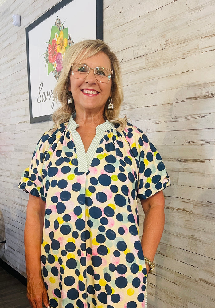 Blue Polka Dot Dress