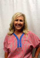 Load image into Gallery viewer, Red Gingham Top
