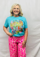 Load image into Gallery viewer, Cropped Wide-Leg Neon Leopard Pants
