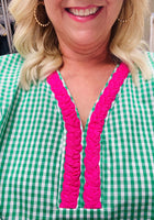 Load image into Gallery viewer, Green Gingham Top
