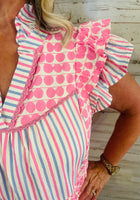 Load image into Gallery viewer, Pink/Blue Tiered Dress
