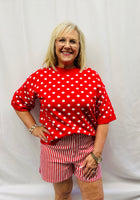 Load image into Gallery viewer, Red Polka Dot Top
