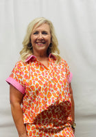 Load image into Gallery viewer, Orange/Pink Leopard Short SET
