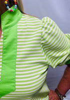 Load image into Gallery viewer, Apple Green Stripe Top
