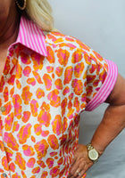 Load image into Gallery viewer, Orange/Pink Leopard Short SET
