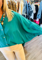 Load image into Gallery viewer, Teal Puff Sleeve Top
