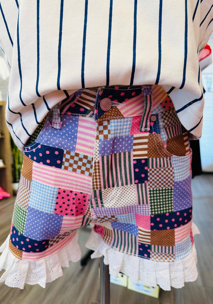 Colorful Patchwork Shorts