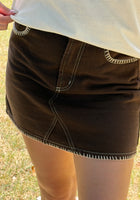 Load image into Gallery viewer, Brown Mini Skirt
