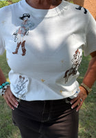 Load image into Gallery viewer, Cowgirl Embroidered T-shirt
