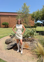 Load image into Gallery viewer, Cream Western Mini Dress
