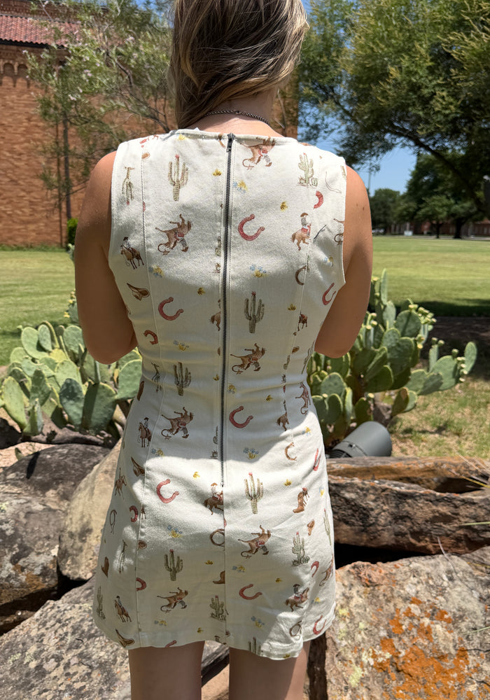 Cream Western Mini Dress – Savvy Gurlz Boutique