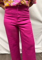Load image into Gallery viewer, Hot Pink Cropped Jean
